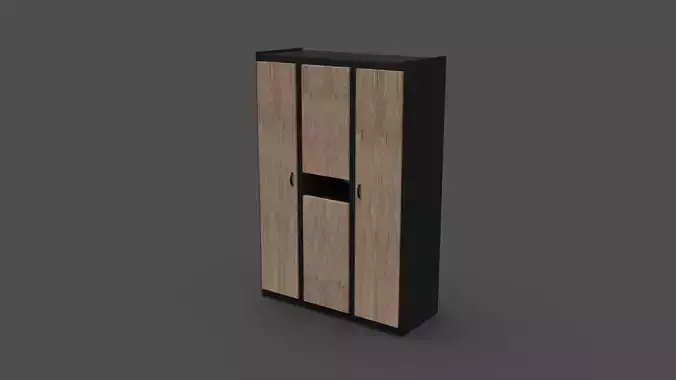 wooden wardrop 3D print model