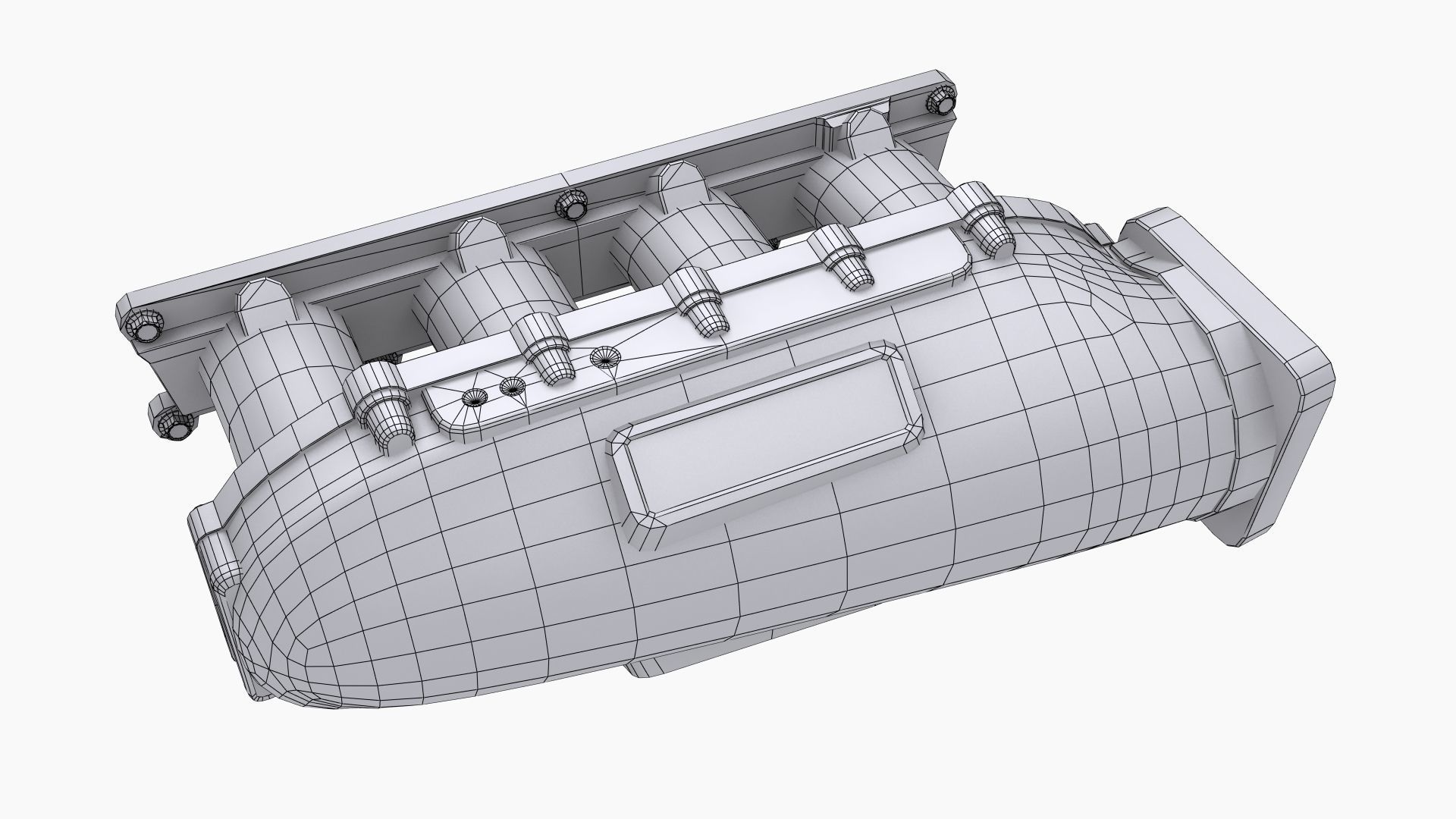 Skunk2 K20A2 Ultra Race Intake Manifold Low-poly 3D model_11