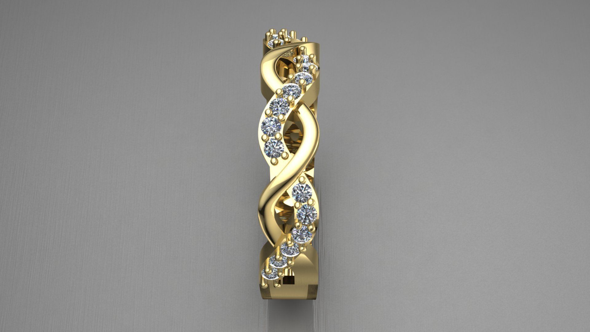 Diamond Infinity Ring 3D Model 3D print model_5