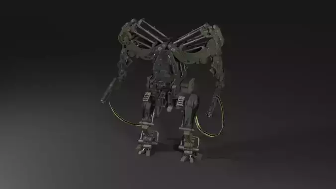 Robot Sci-Fi Machine APU Matrix Low-poly 3D model