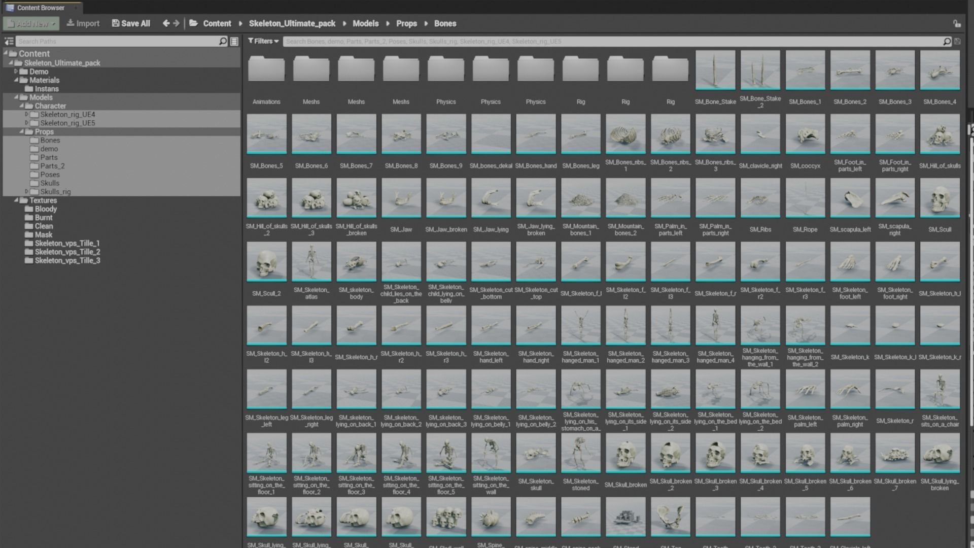 Skeleton Ultimate Pack Low-poly 3D model_17
