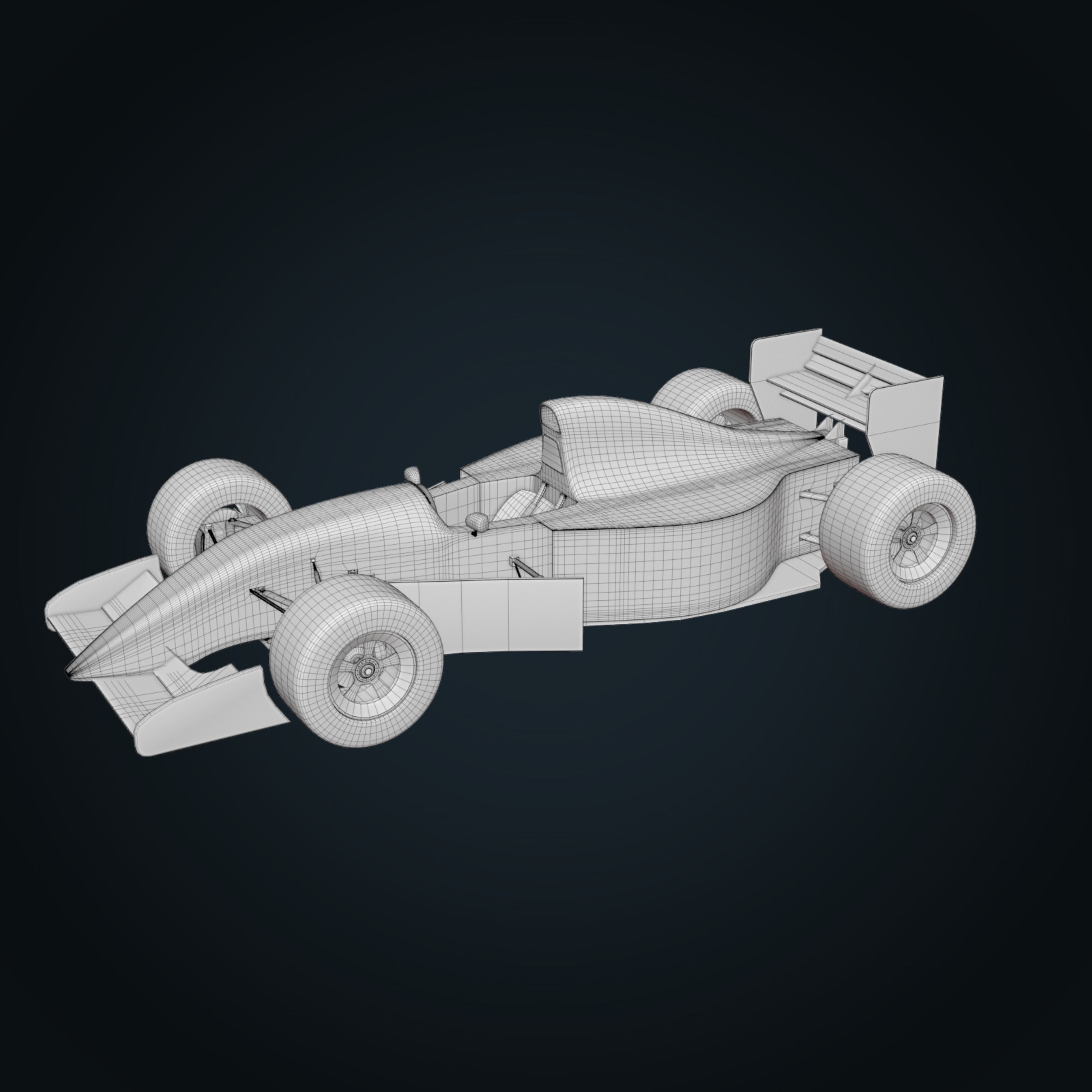 F1 McLaren Mp4-8 Low-poly 3D model_14
