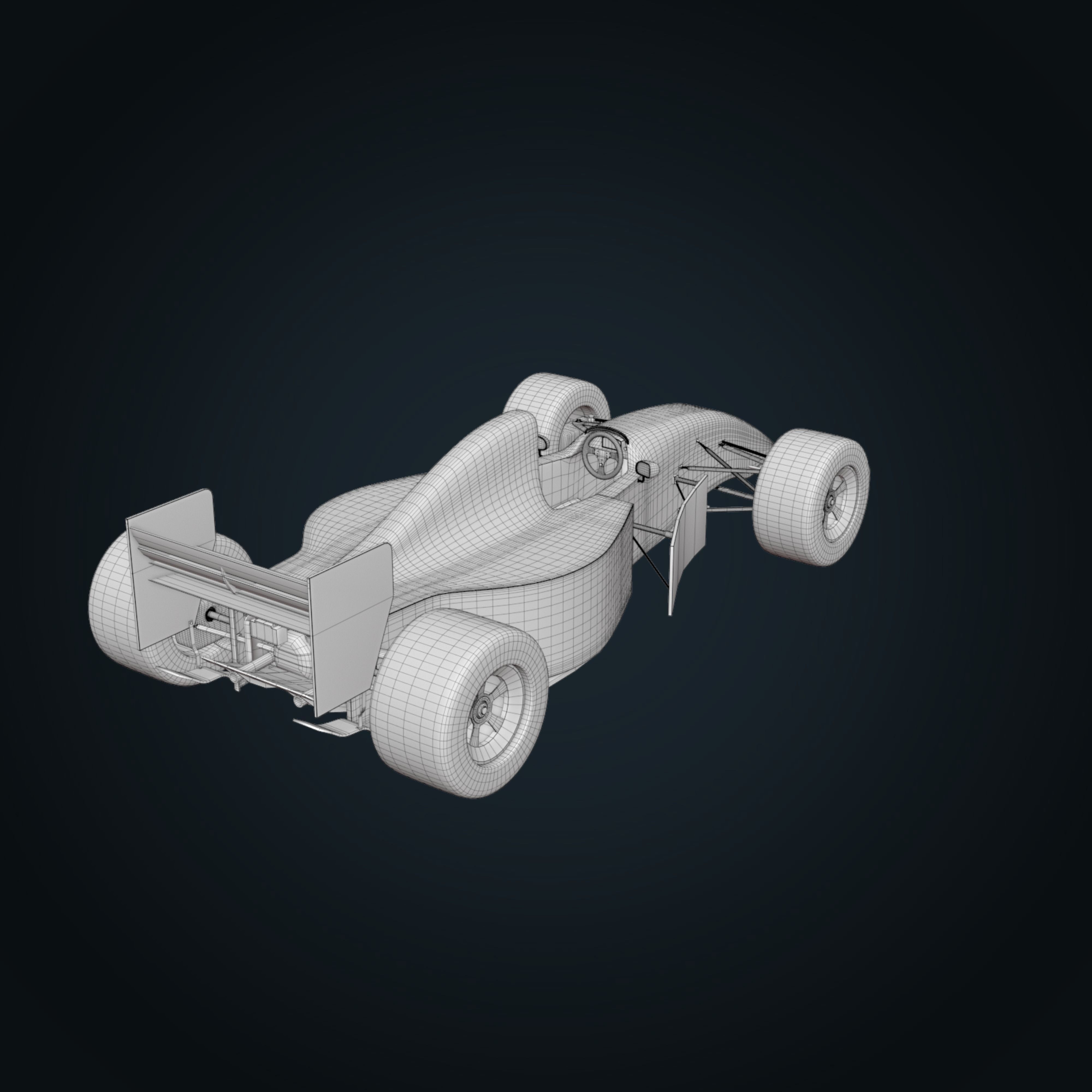 F1 McLaren Mp4-8 Low-poly 3D model_15