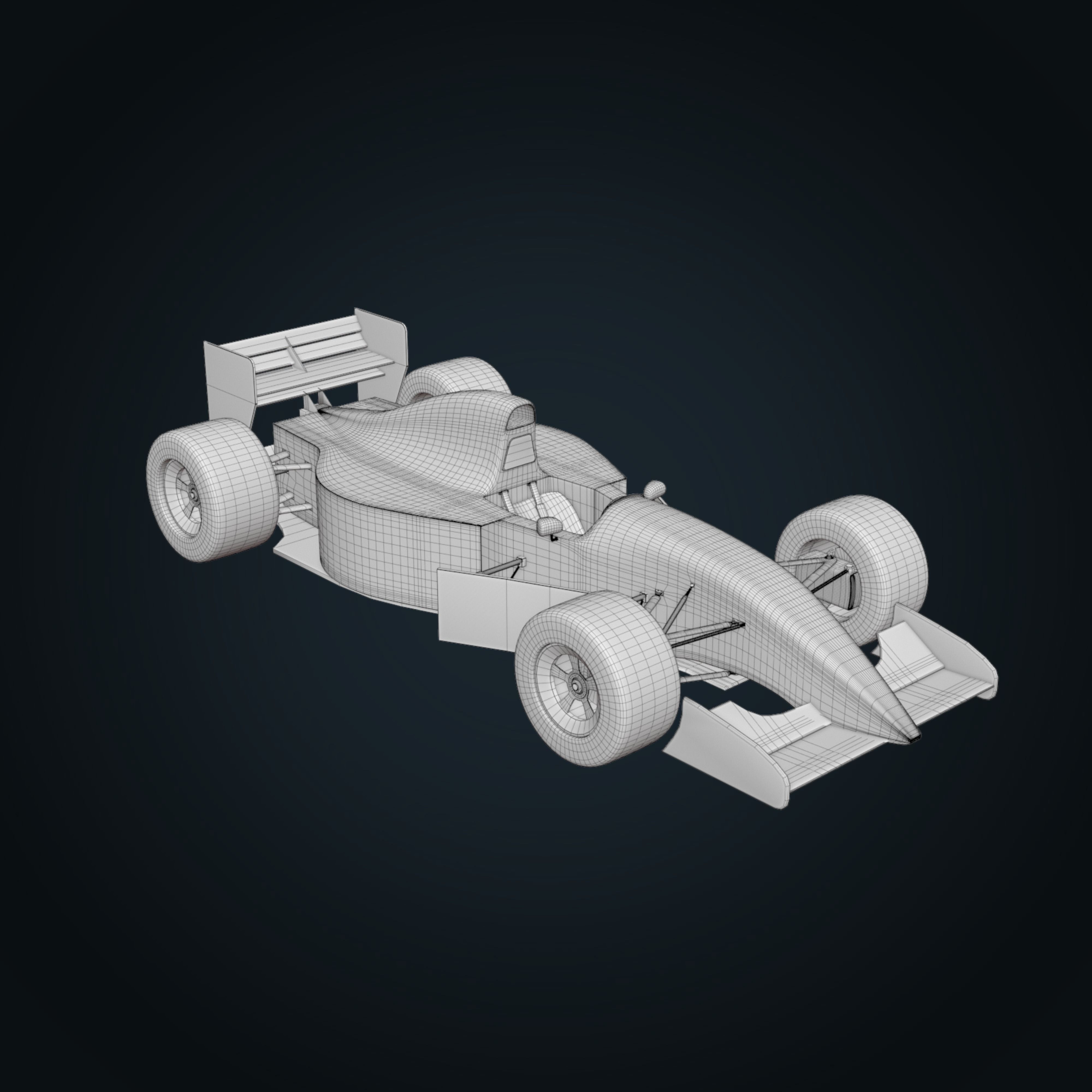 F1 McLaren Mp4-8 Low-poly 3D model_16
