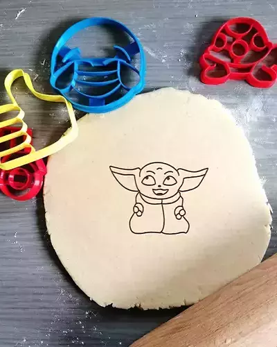 Baby Joda Mandalorian Cookie Cutter 3D print model