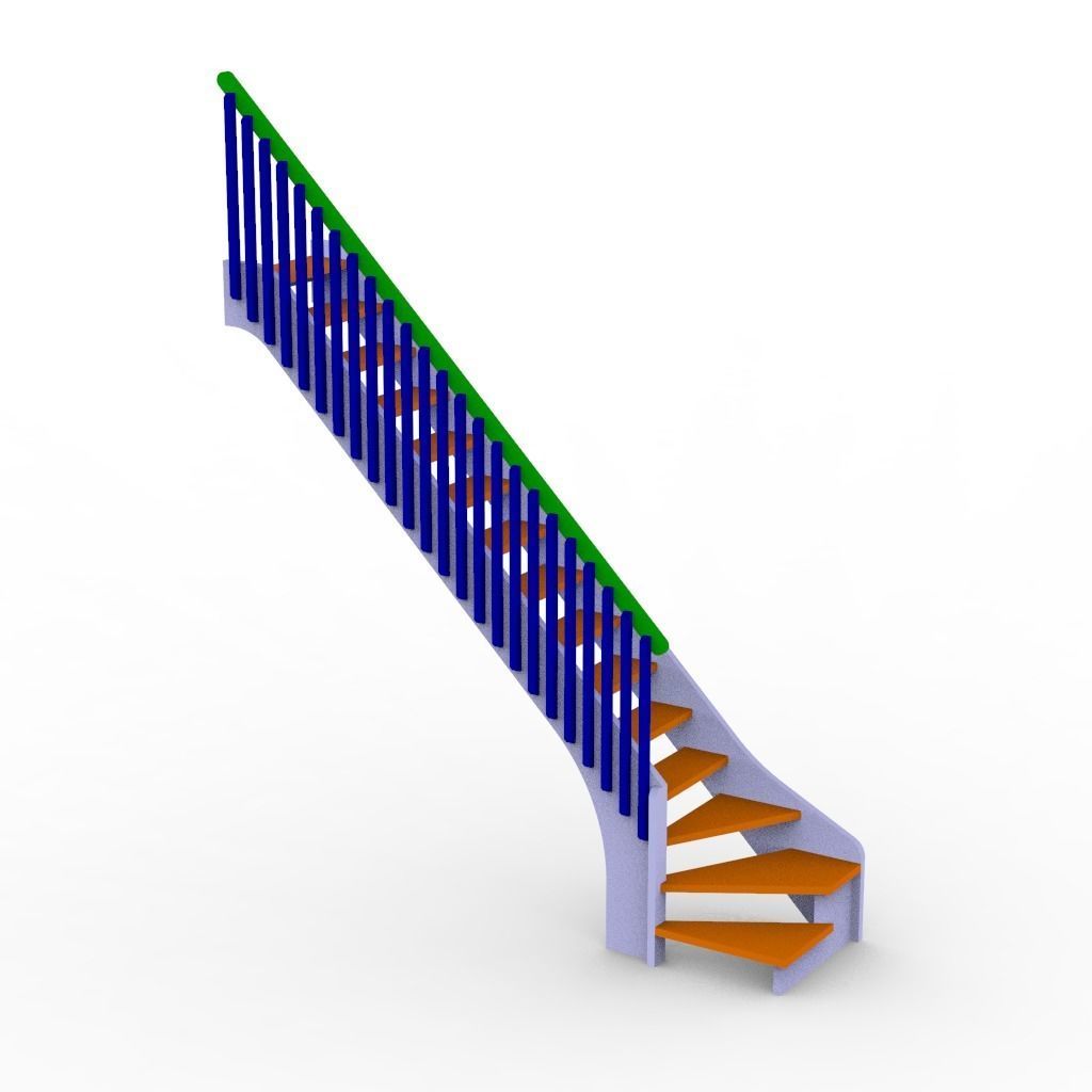 stairs 100 3D model_3