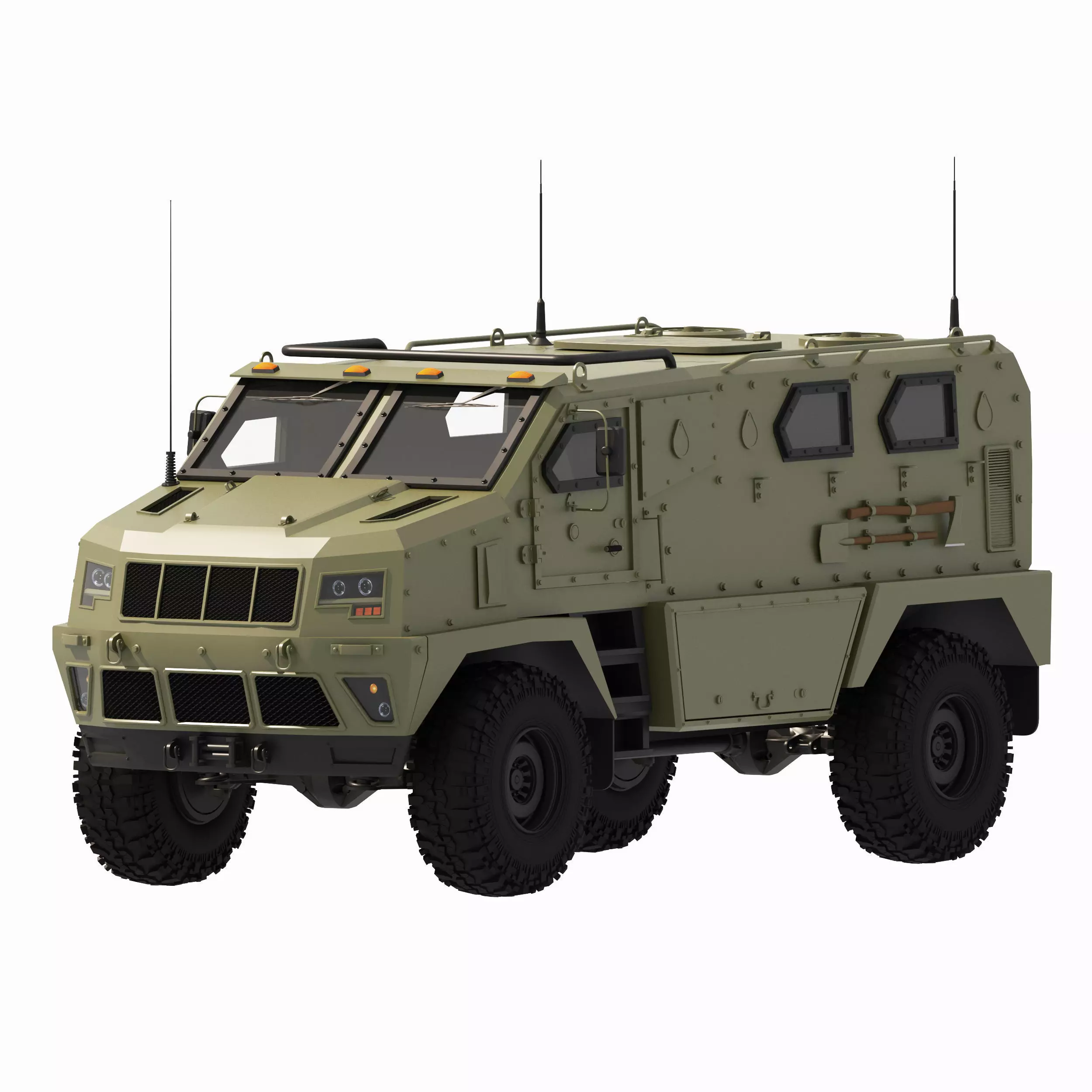 Armored military vehicle 3D model_0