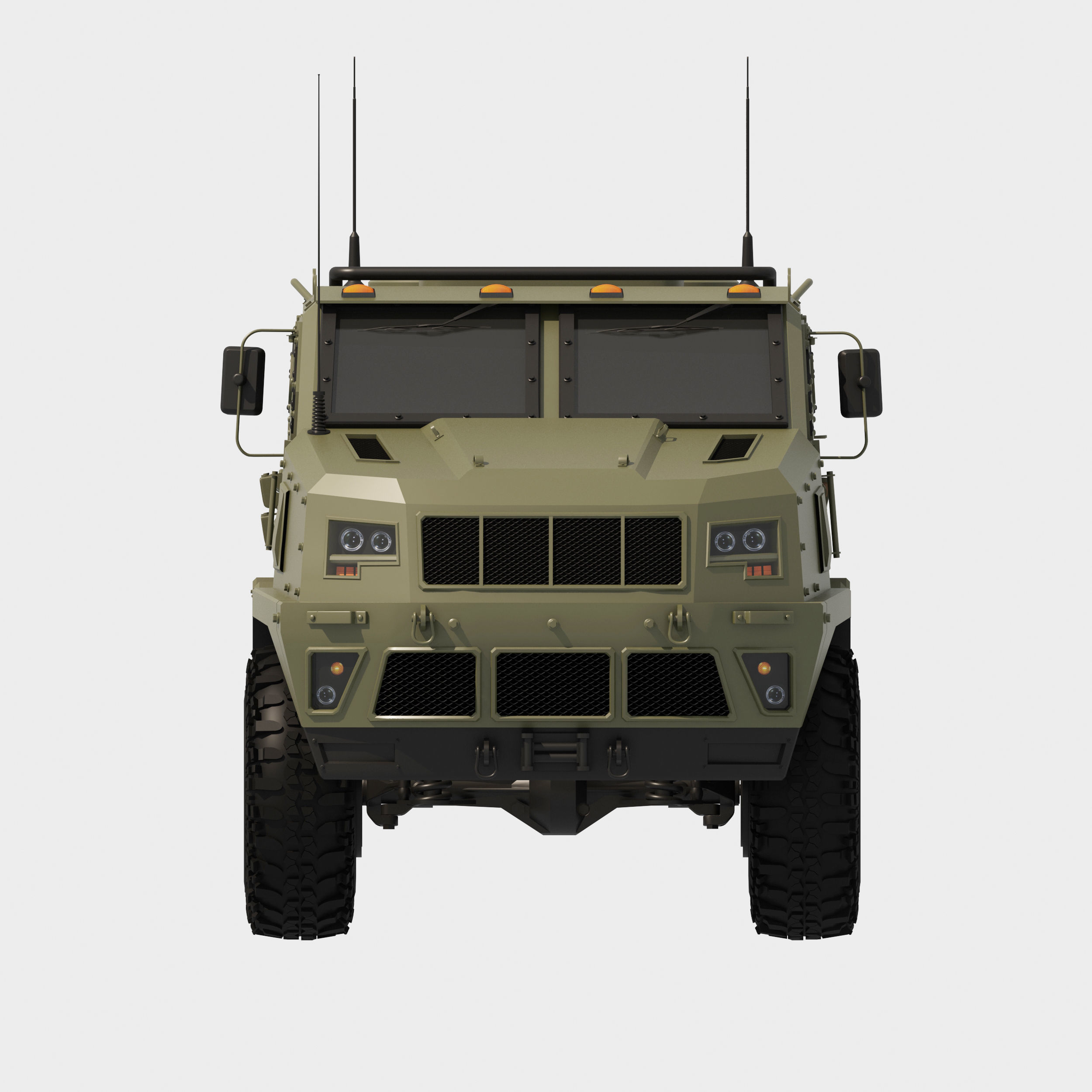 Armored military vehicle 3D model_2