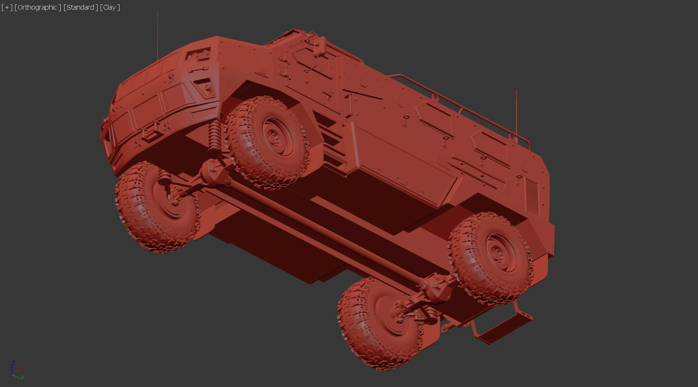 Armored military vehicle 3D model_8