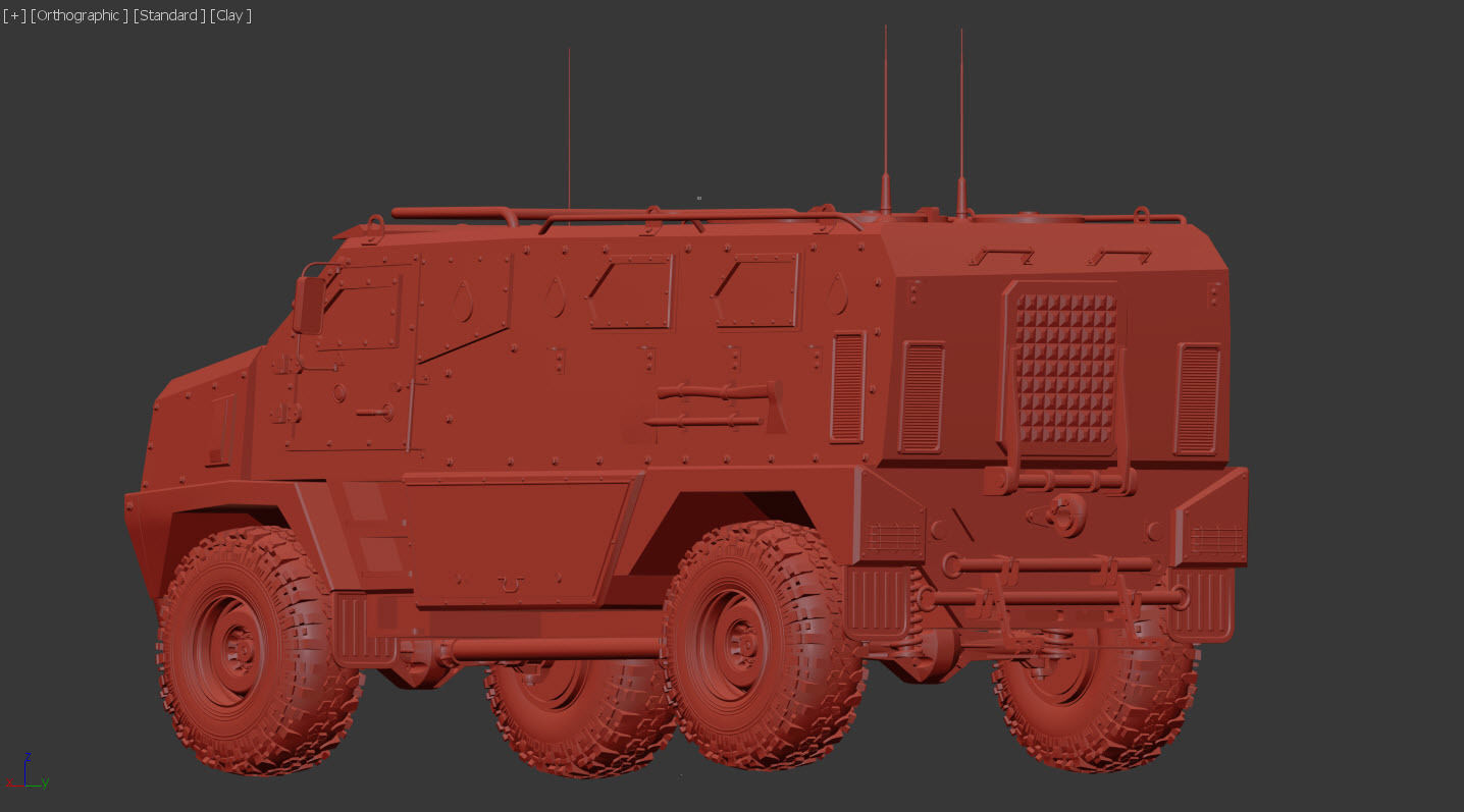 Armored military vehicle 3D model_7