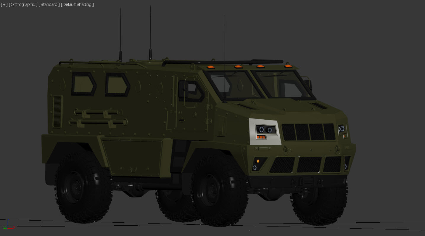 Armored military vehicle 3D model_11
