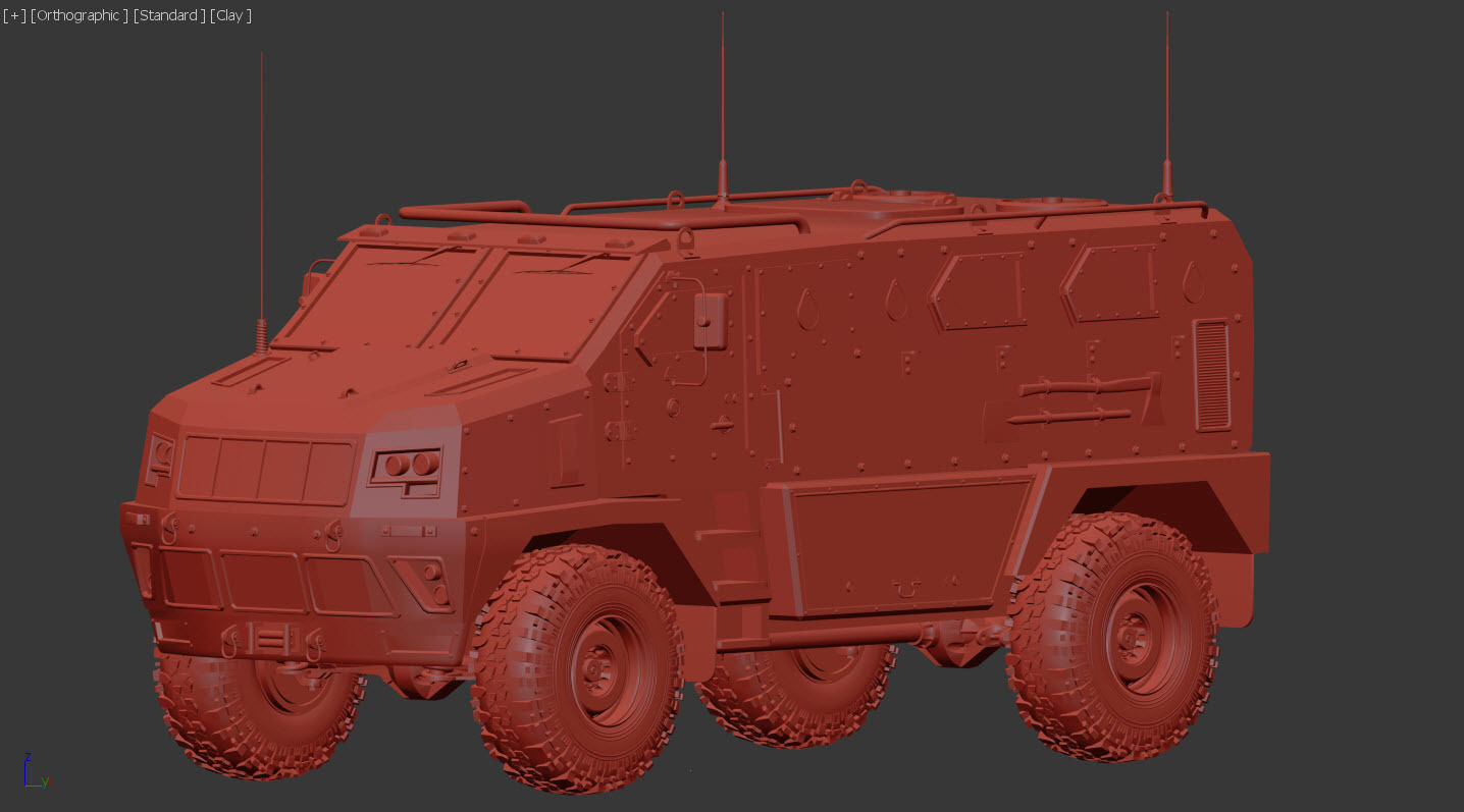 Armored military vehicle 3D model_6