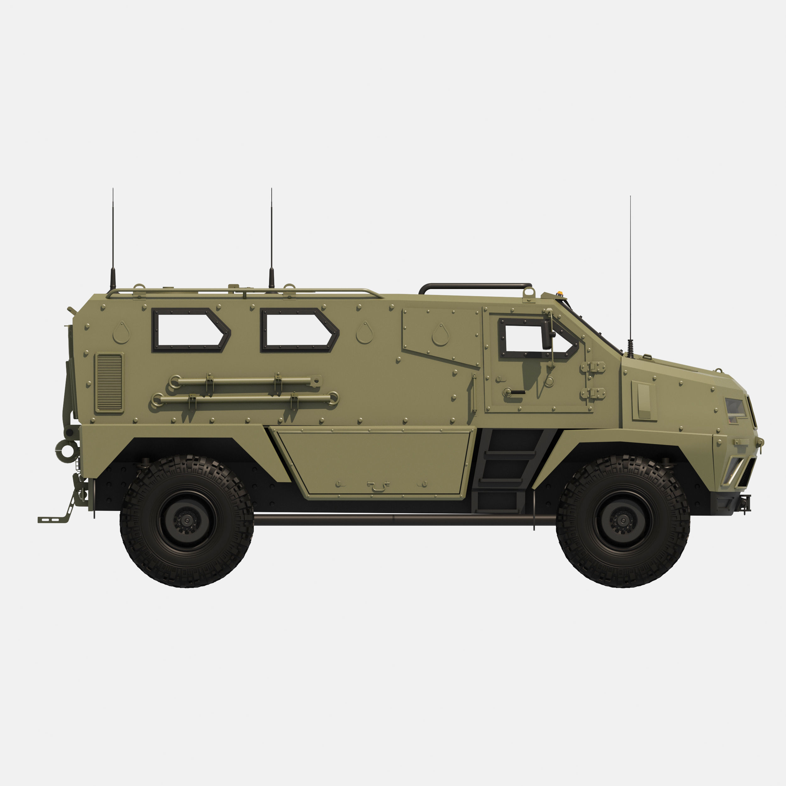 Armored military vehicle 3D model_4