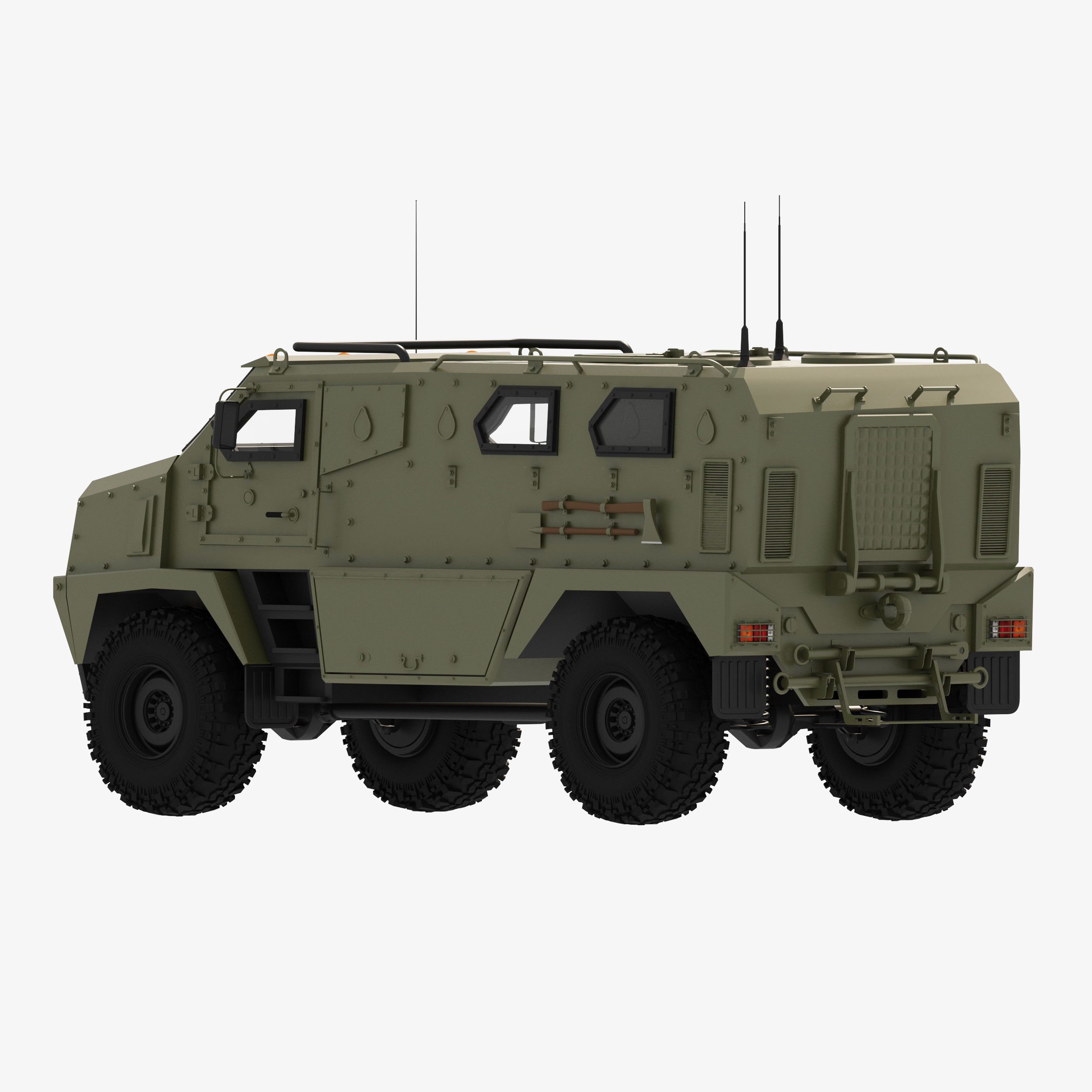 Armored military vehicle 3D model_1