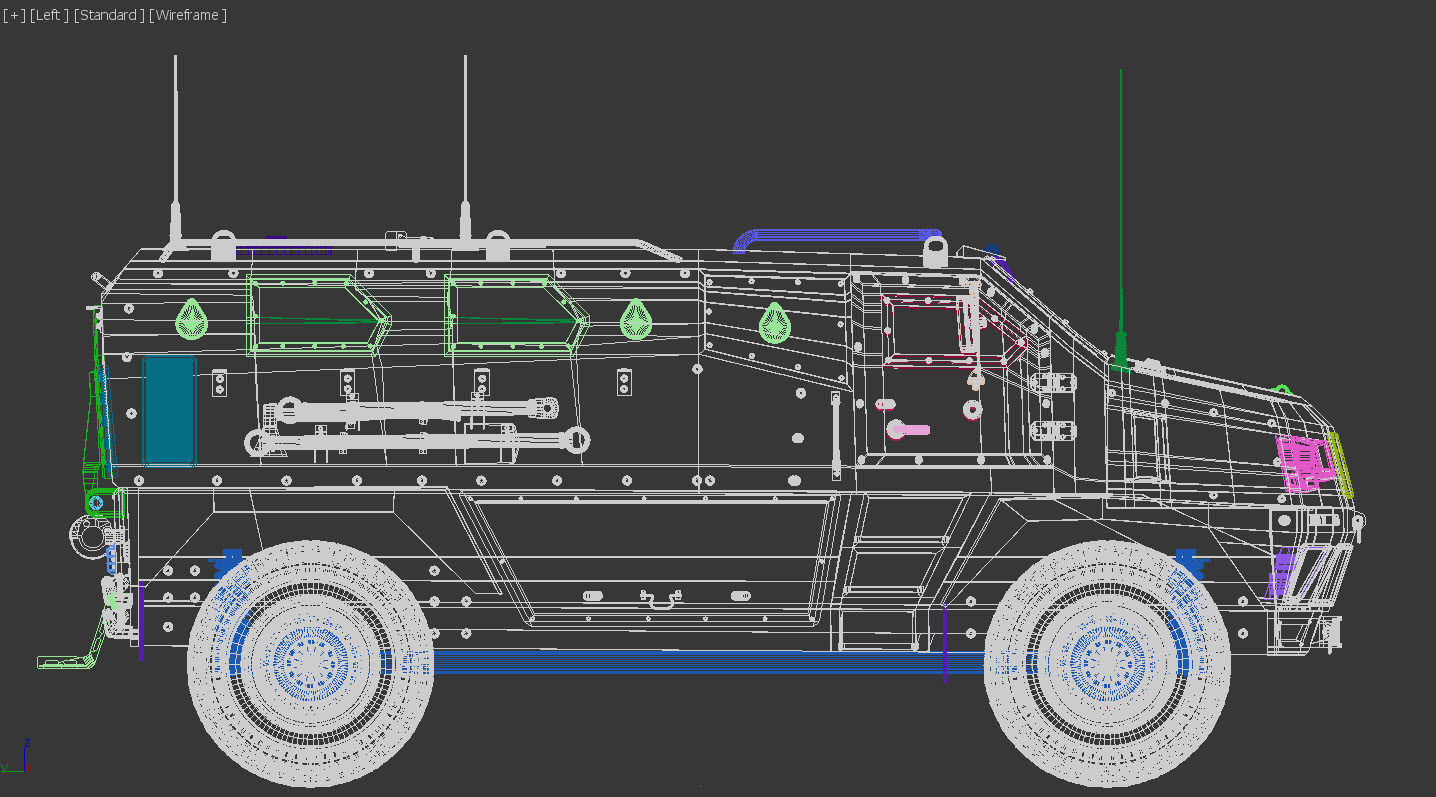 Armored military vehicle 3D model_9