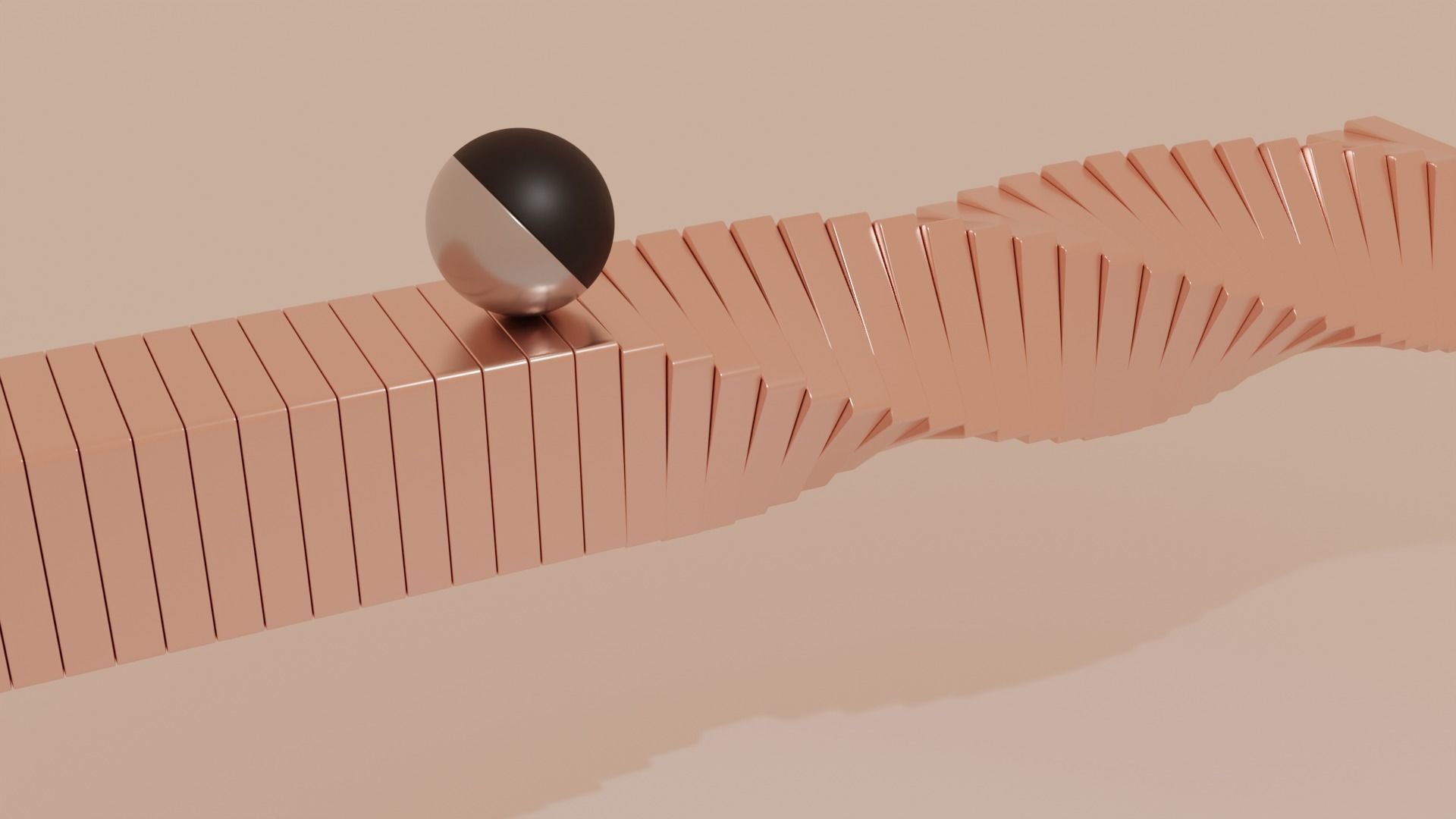 3D Rolling egg on edge of metal railing 3D model_1