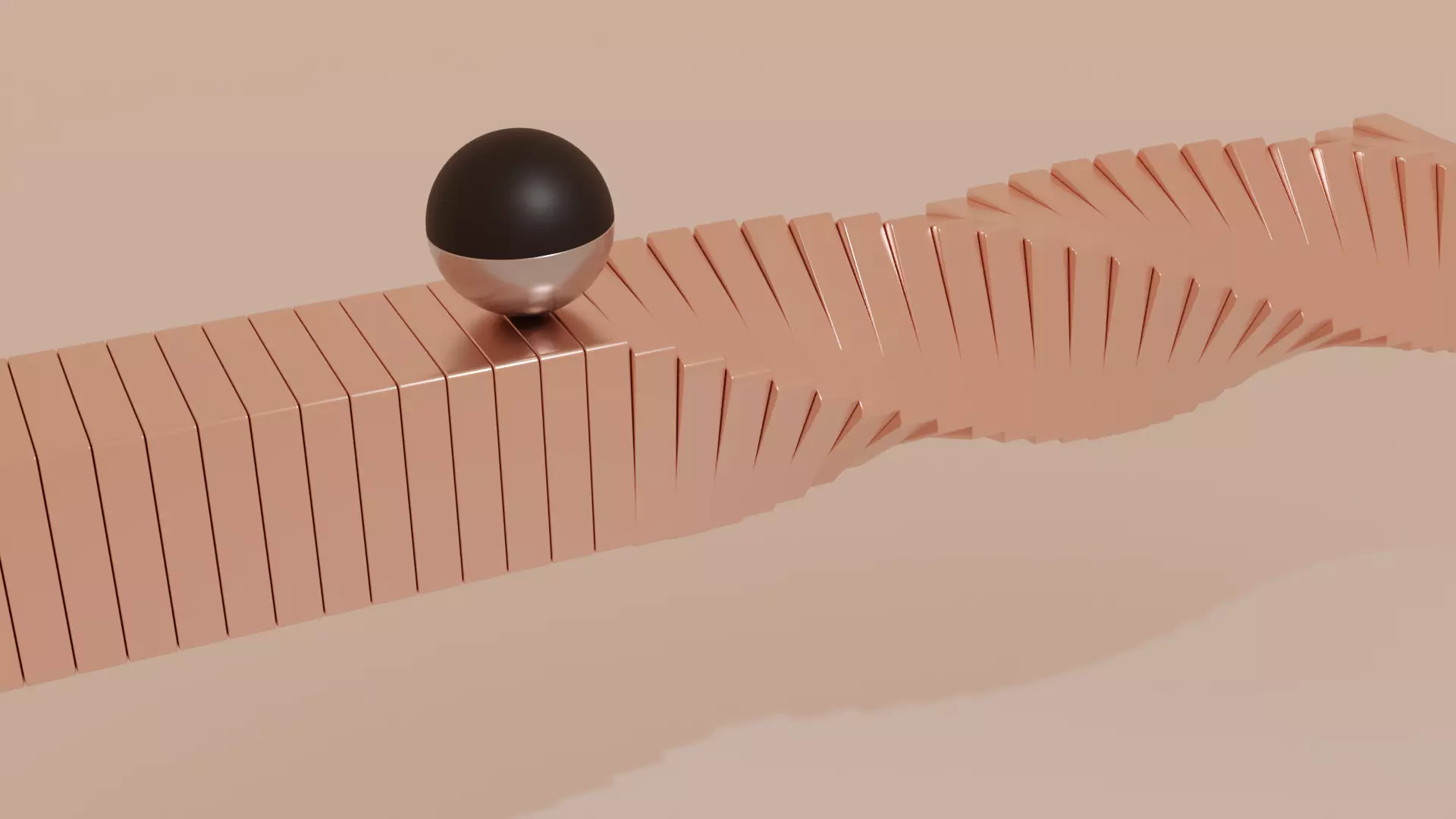 3D Rolling egg on edge of metal railing 3D model_0