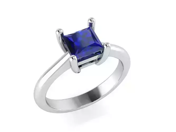 solitaire princess stone ring 412