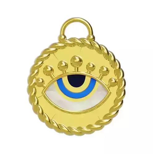 Eyes Coin Necklace