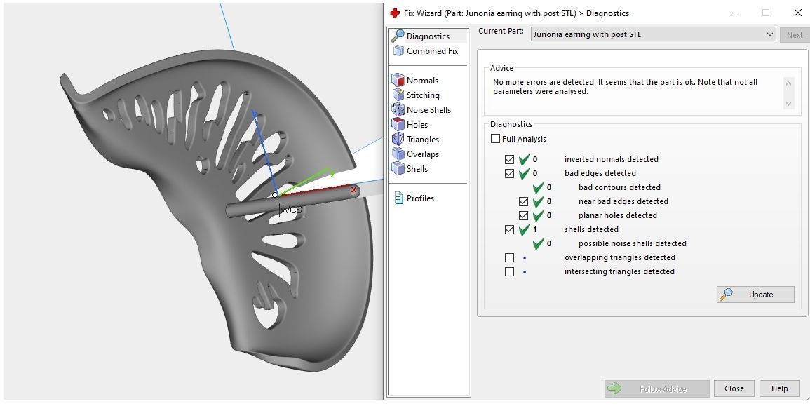 Junonia seashell earring pre supported file included 3D print model_14