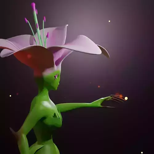 Flower Character 3D model