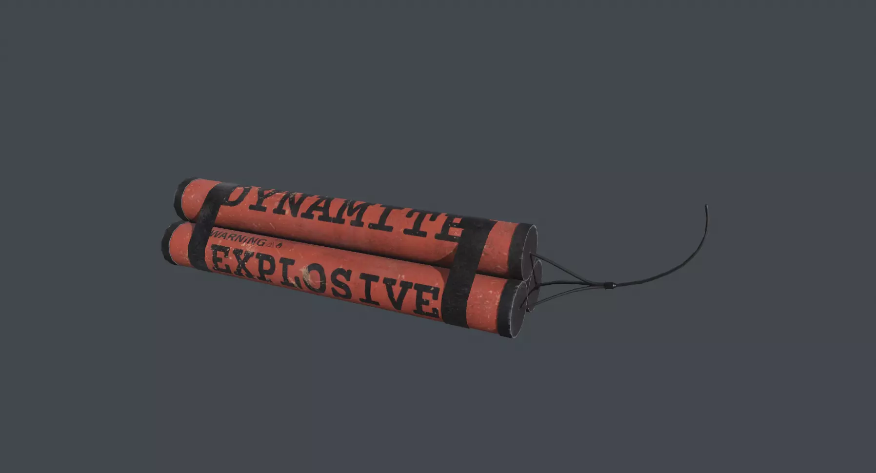 Dynamite bomb Low-poly 3D model_0