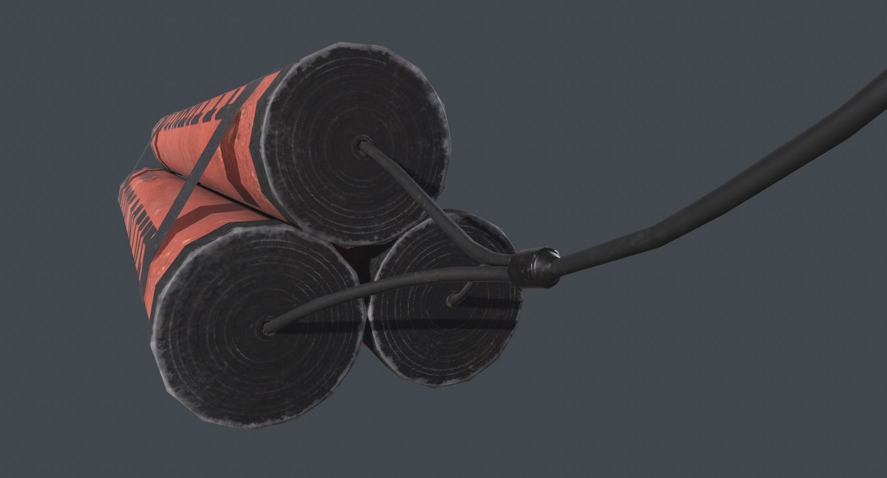 Dynamite bomb Low-poly 3D model_3
