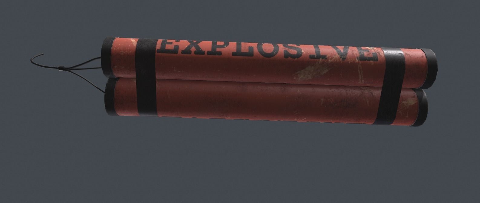Dynamite bomb Low-poly 3D model_6