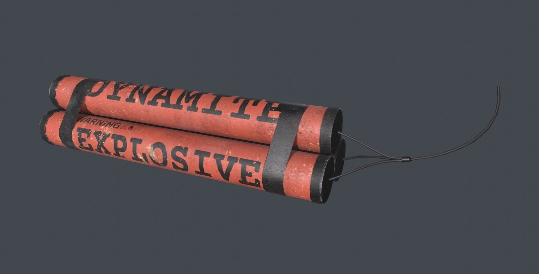 Dynamite bomb Low-poly 3D model_2