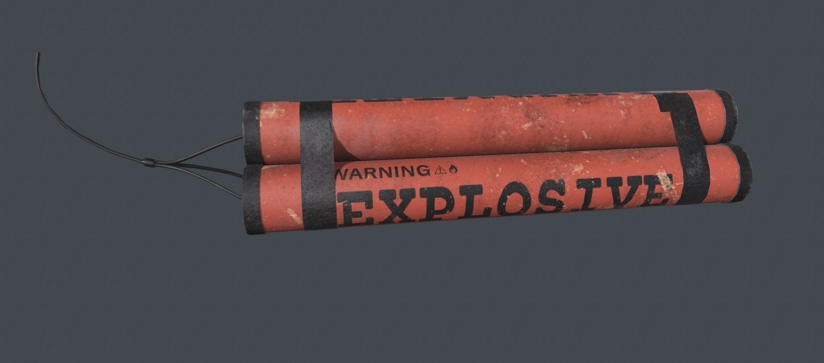 Dynamite bomb Low-poly 3D model_4