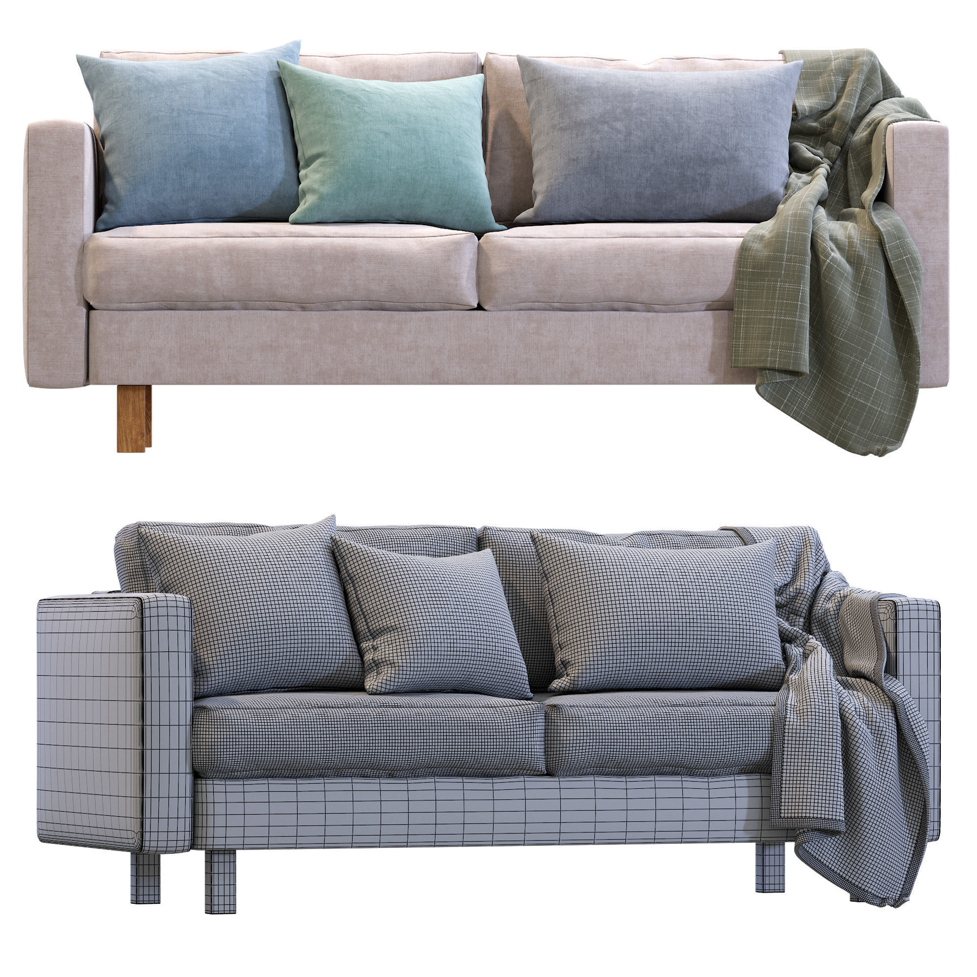 Karlstad Sofa IKEA 3D model_4