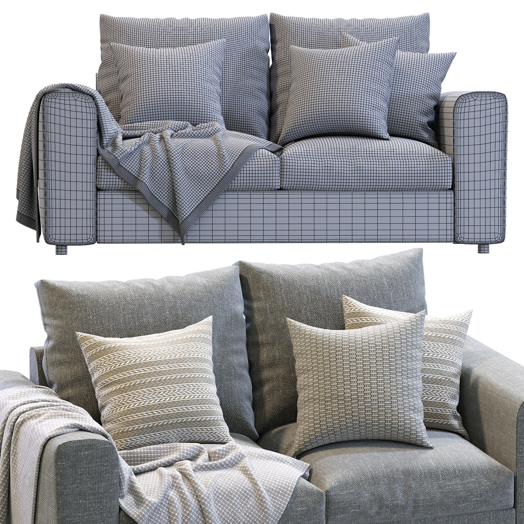 Sofa Vimle Ikea 3D model_3