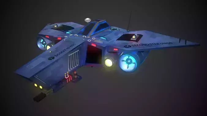 Small reconnaissance starship Scout-D-001