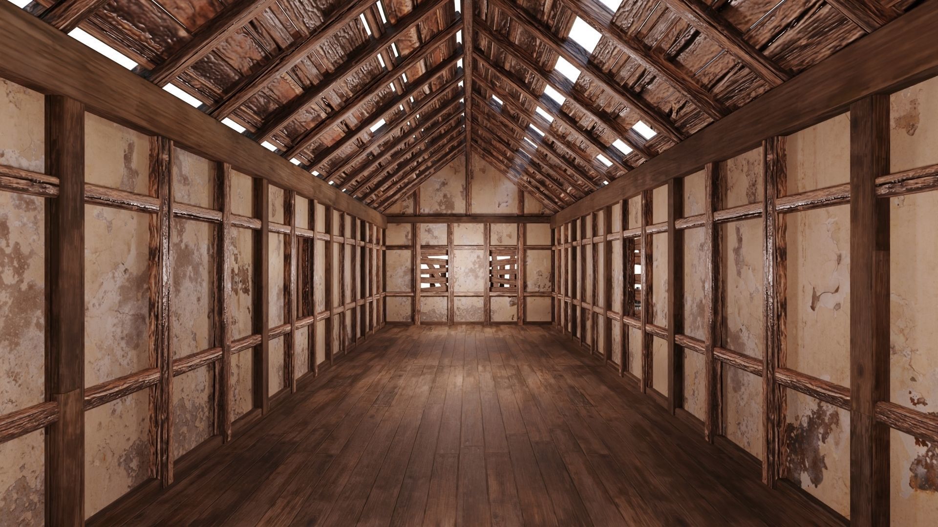 Old Medieval Building House 4K Textures GameReady 54 Low-poly 3D model_5