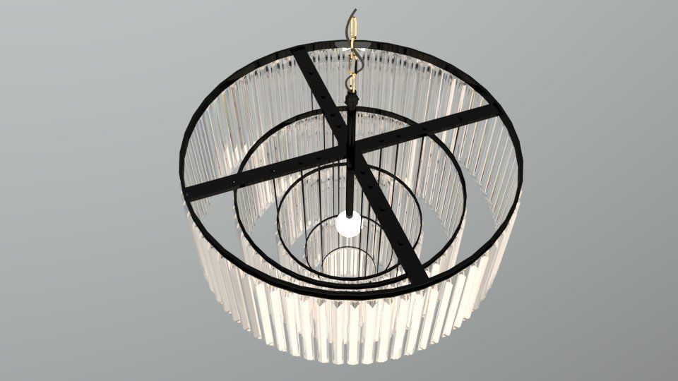 chandelier LUSTER Low-poly 3D model_2
