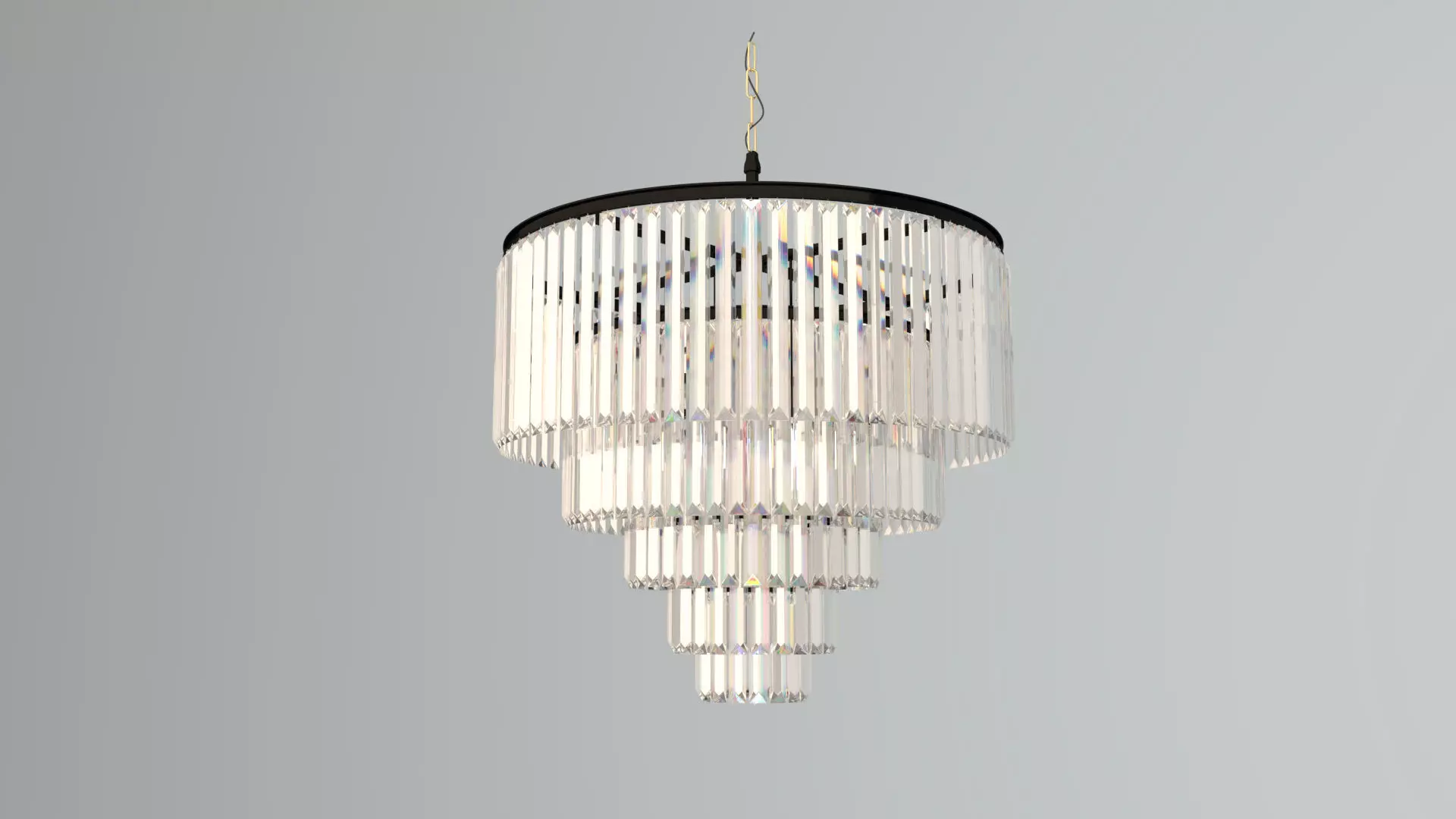 chandelier LUSTER Low-poly 3D model_0