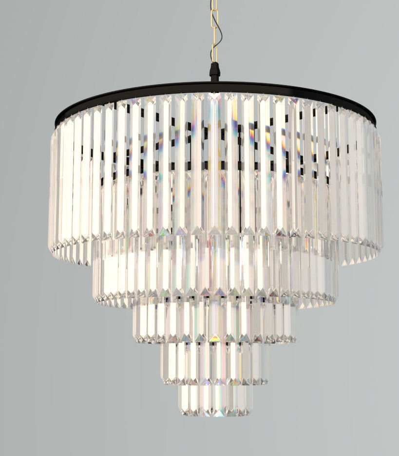 chandelier LUSTER Low-poly 3D model_10