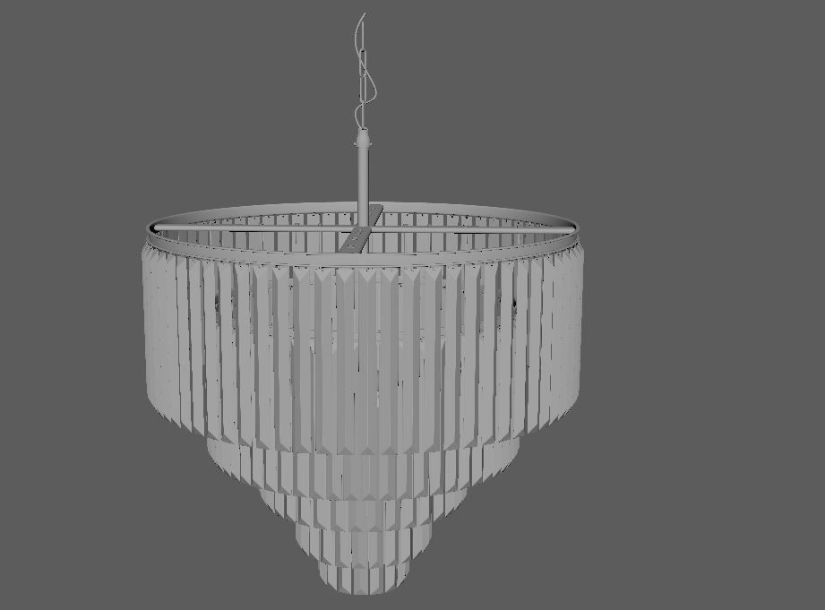 chandelier LUSTER Low-poly 3D model_5
