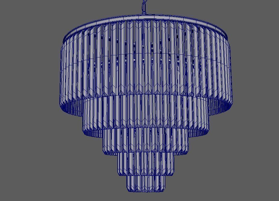 chandelier LUSTER Low-poly 3D model_7