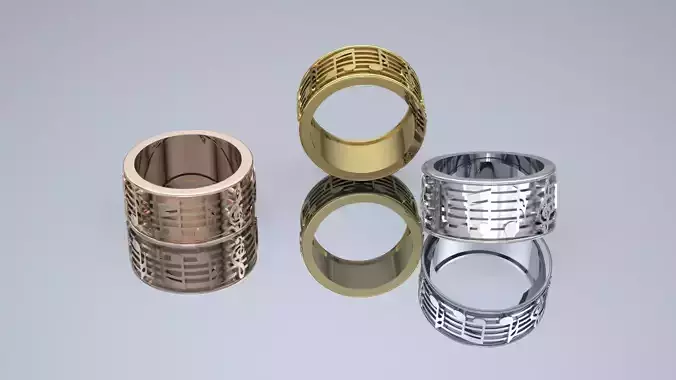 Music ring 3D model
