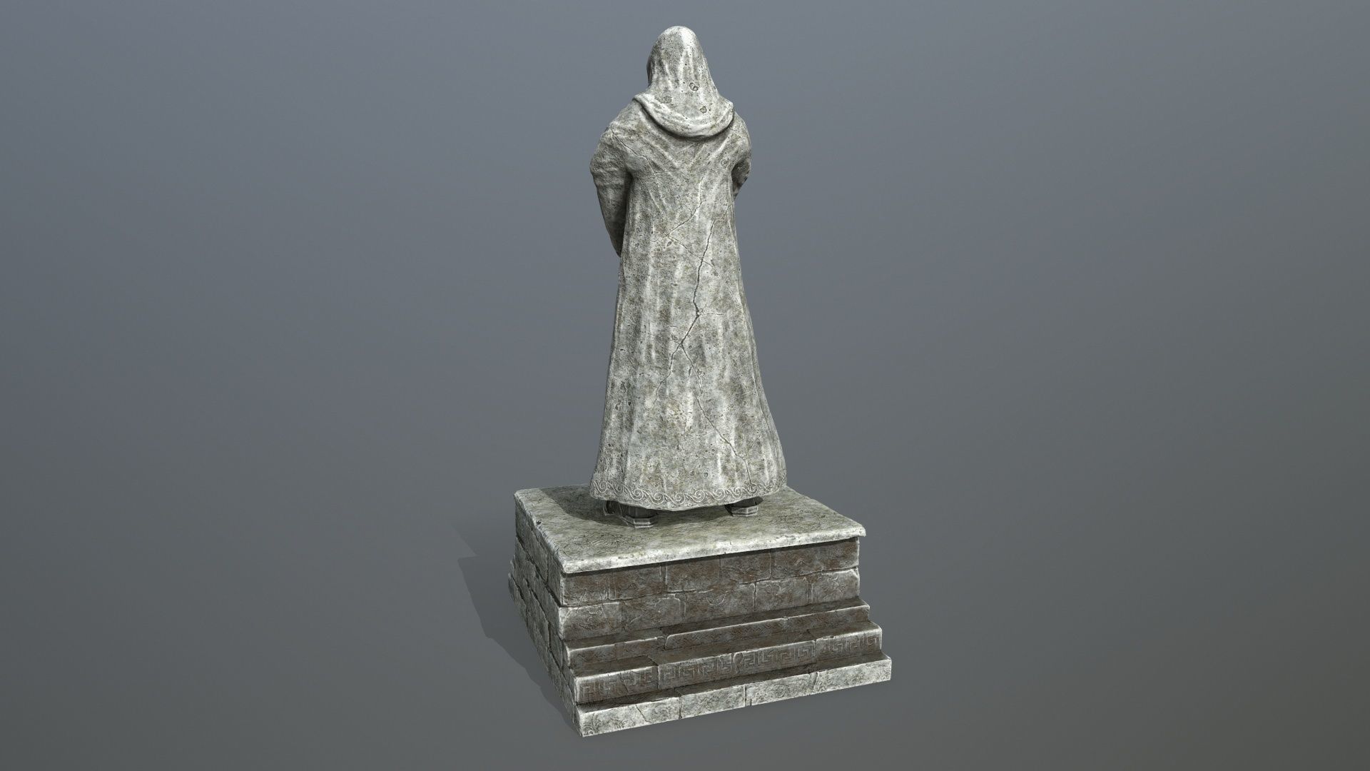 statue 1 lord of rings Low-poly 3D model_6