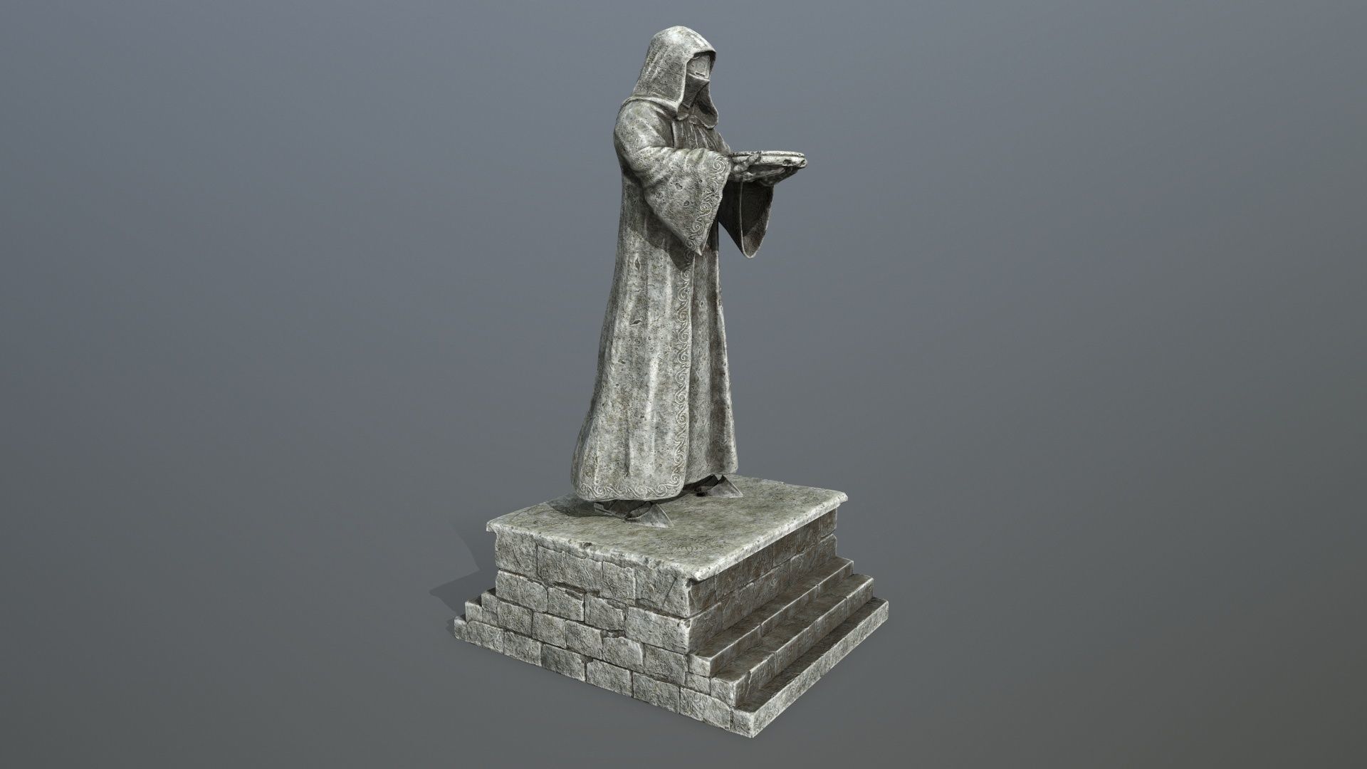 statue 1 lord of rings Low-poly 3D model_3