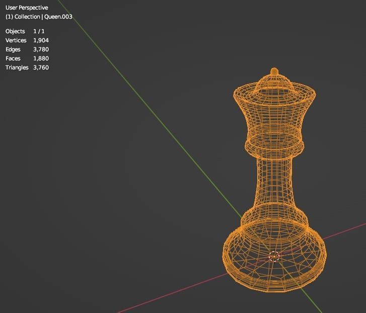 Chess Queen 3D model_1