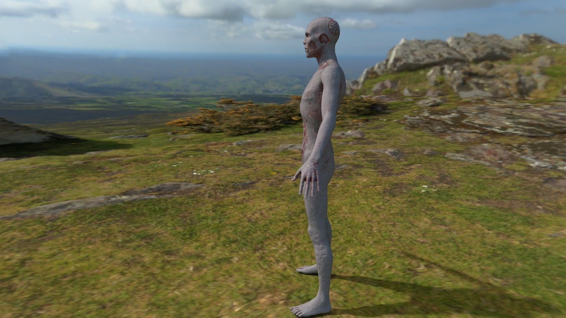 Zombie Monster Low-poly 3D model_3