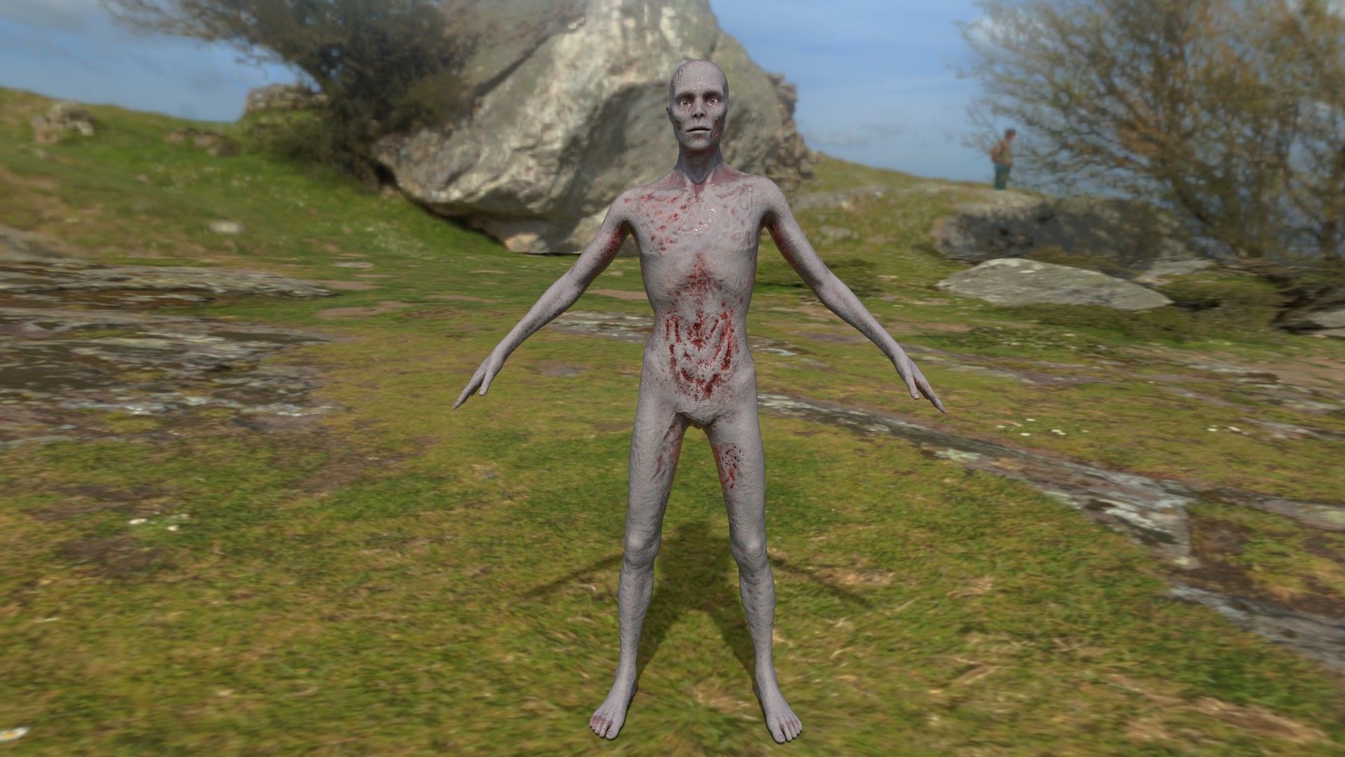 Zombie Monster Low-poly 3D model_1