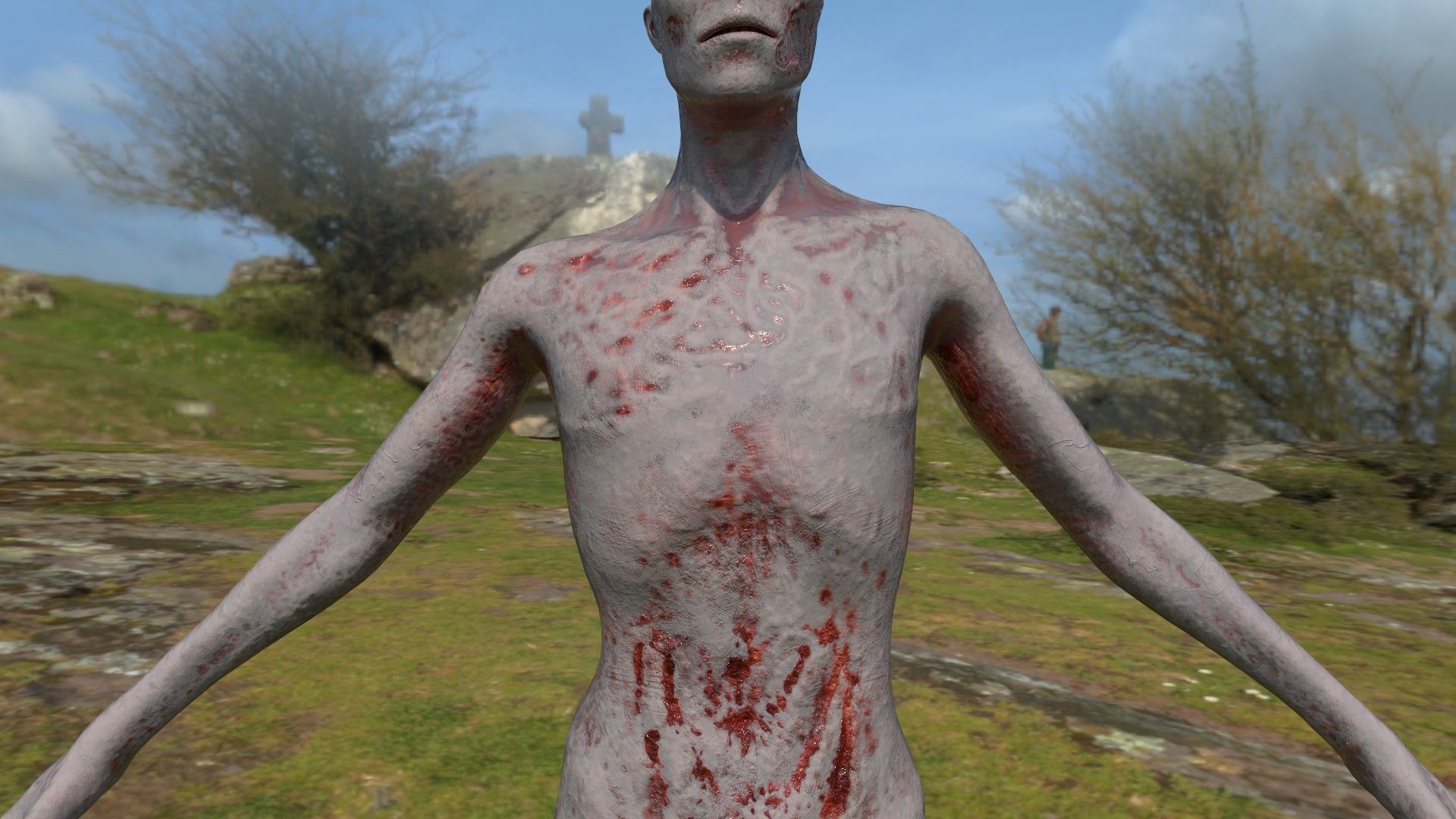 Zombie Monster Low-poly 3D model_9