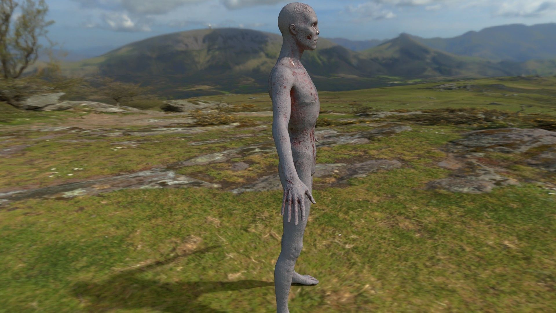 Zombie Monster Low-poly 3D model_6