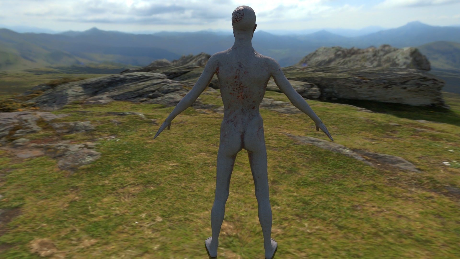 Zombie Monster Low-poly 3D model_5