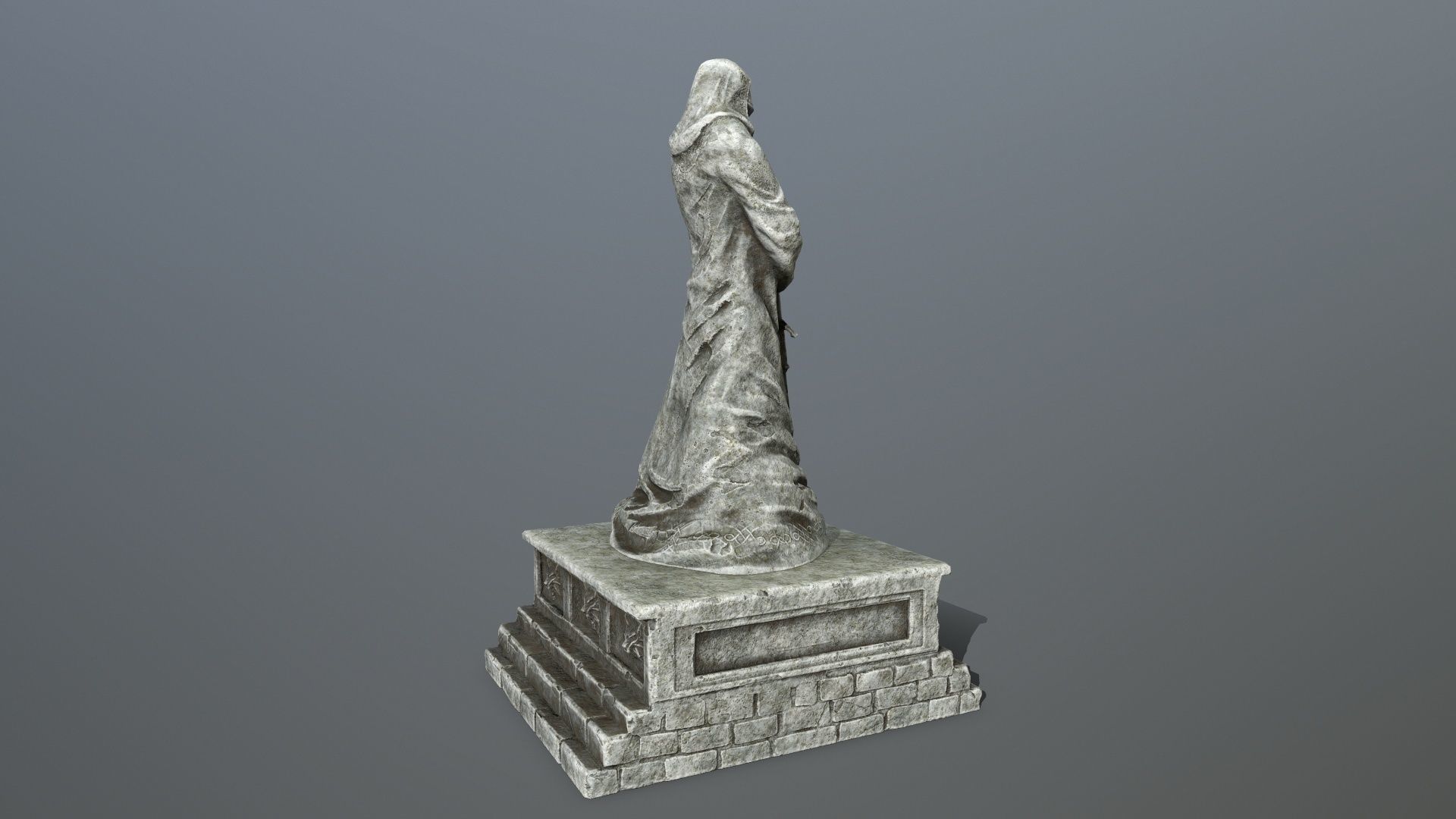 statue 4 lord of rings Low-poly 3D model_5