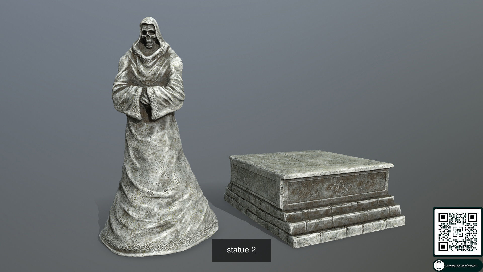 statue full set 3D Model Collection_3